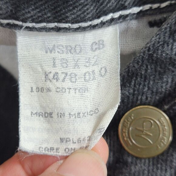 Vintage Wrangler For Women Jeans 18 x 32 Black High Waist Tapered Mom Denim - Picture 11 of 12